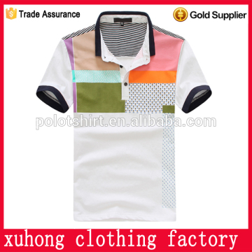new products fabric type striped custom contrast color man polo shirt