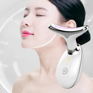 Neck Face Beauty Device: Anti-Wrinkle, Anti-Aging, Reduce Puffiness, 3 Modes Sonic Vibration EMS Lift