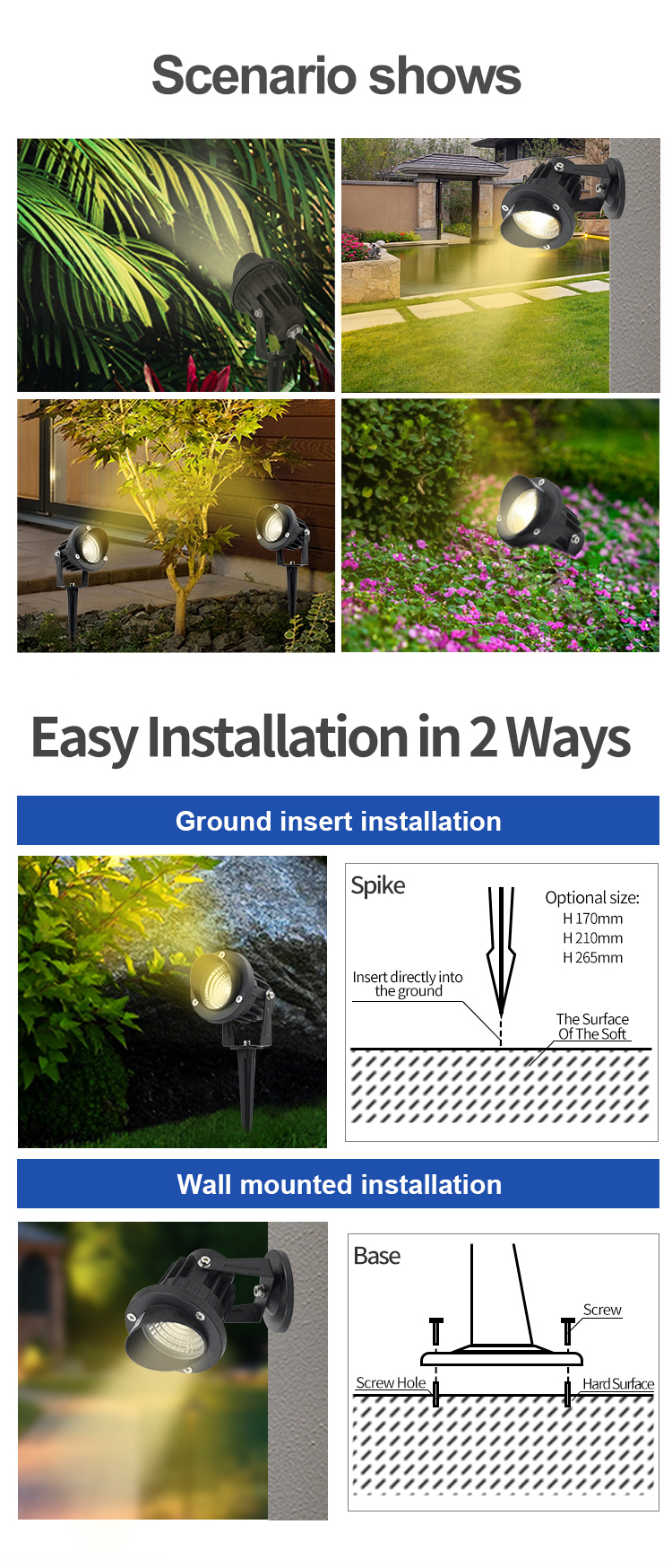 Led Spike Garden Lights