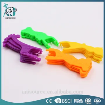 Kids dog flosser plastic dental floss pick