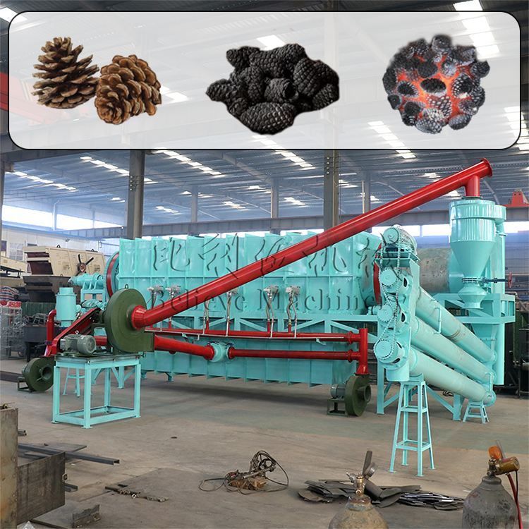 Pine Cone Coconut Shell Biochar Pyrolysis Stove