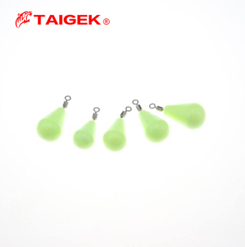 Glow Fishing Accessory Weights - TAIGEK 3#-40# 11g-150g Painted Lead Luminous Sinkers
