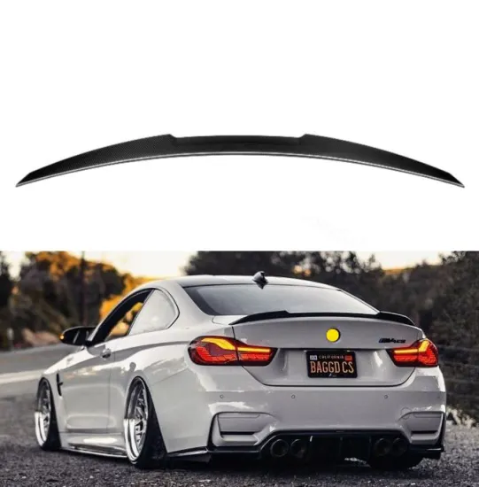M4 Style Carbon Fiber Rear Trunk Boot Lip, Tail Wing Spoiler, and Ducktail for BMW 3 Series E46 335i, CSL, GTR (1999+)