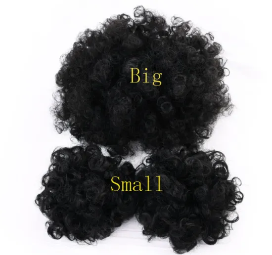 short hair curly weave drawstring ponytail extension, eco friendly  high temperature fiber chignon afro ponytail styles wig