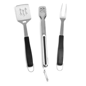 Hot Sale BBQ Accessories Outdoor Stainless Steel Barbecue Tools 3-Piece Multifunctional Shovel Fork Clip Combination