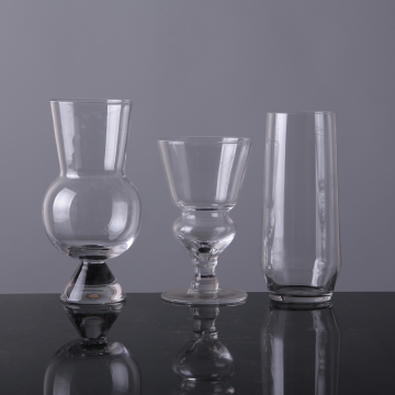 Unik design genomskinligt glas för vin