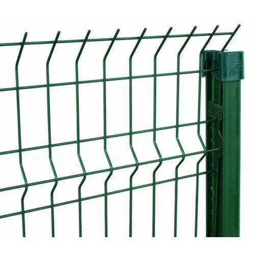 Green PVC Welded Mesh Fencing with V Bend