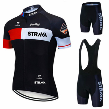 2021 Team STRAVA Cycling Jerseys Bike Wear clothes Quick-Dry bib gel Sets Clothing Ropa Ciclismo uniformes Maillot Sport Wear