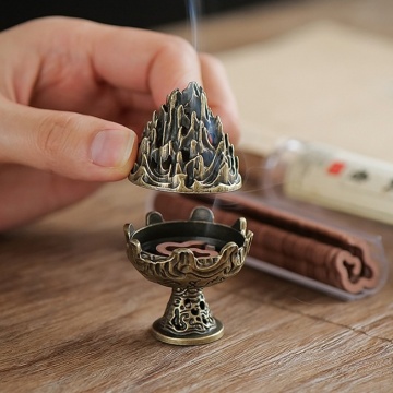 Creative Retro Boshan Alloy Incense Burner - Best Sellers for Home, Office, and Teahouse