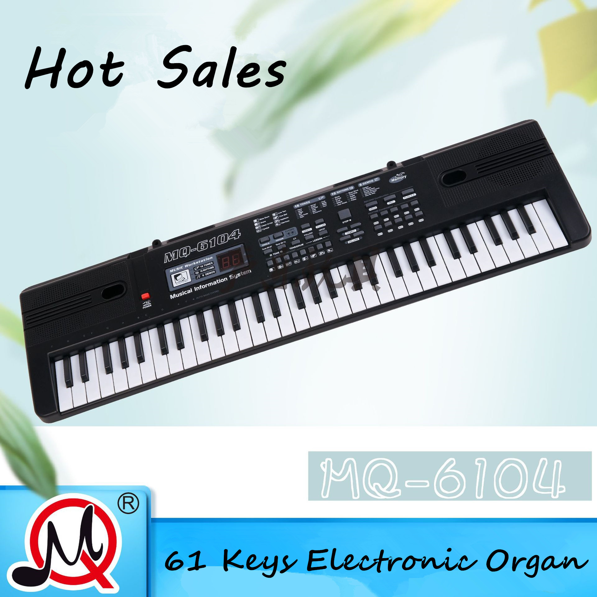 61 Keys Electronic Organ Music Keyboard Electric Piano With Microphone For Children Beginner