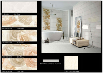 whole set of glazed tiles with wall and floor march deco and border