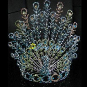 Large Adjustable Band Pageant Crown special peacock crown