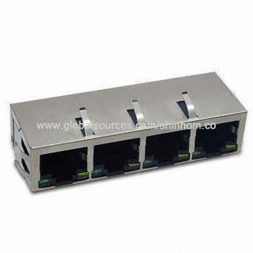10/100/1000m Pcb Modular Rj45 Connector With Integrated Magnetic ...