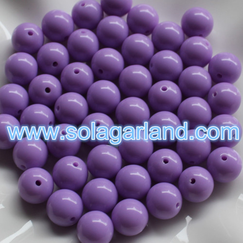 8-20MM Czech Opaque Mixed Color Round Shape Acrylic Loose Beads