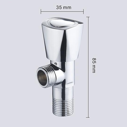 chromed ninety degree toilet stop angle valve