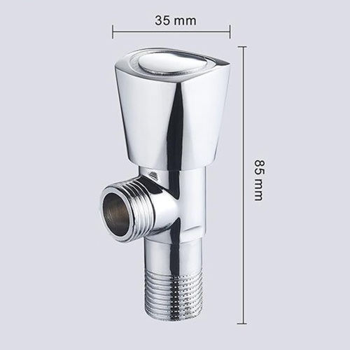 Zinc chrome plated toilet angle valve cock