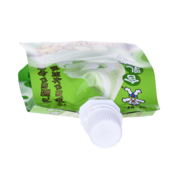 Biodégradable Foil Stand Up Liquid Emballage Juice Jelly Spout Pouch Sac