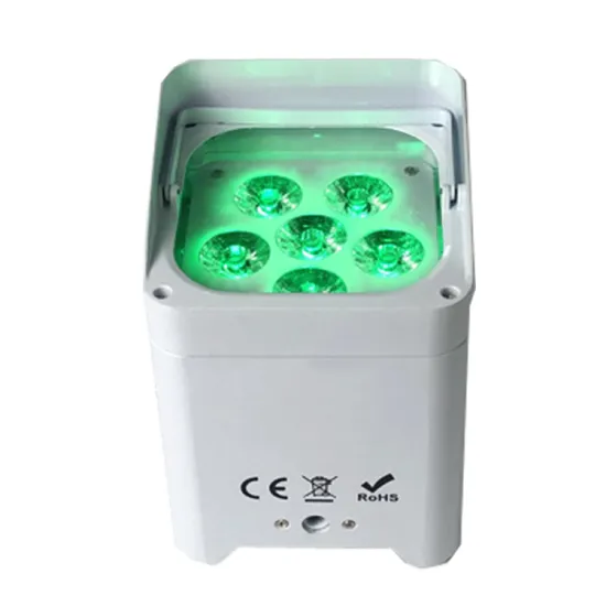 Outdoor Party Lights: Battery-Powered Wireless RGBWAUV Uplights - 6 Units of 18W LED PAR Lights