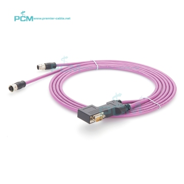 CANopen Gateway Cable: DB9 to M12 for Industrial Automation, RS232 to CAN Bus System Connection