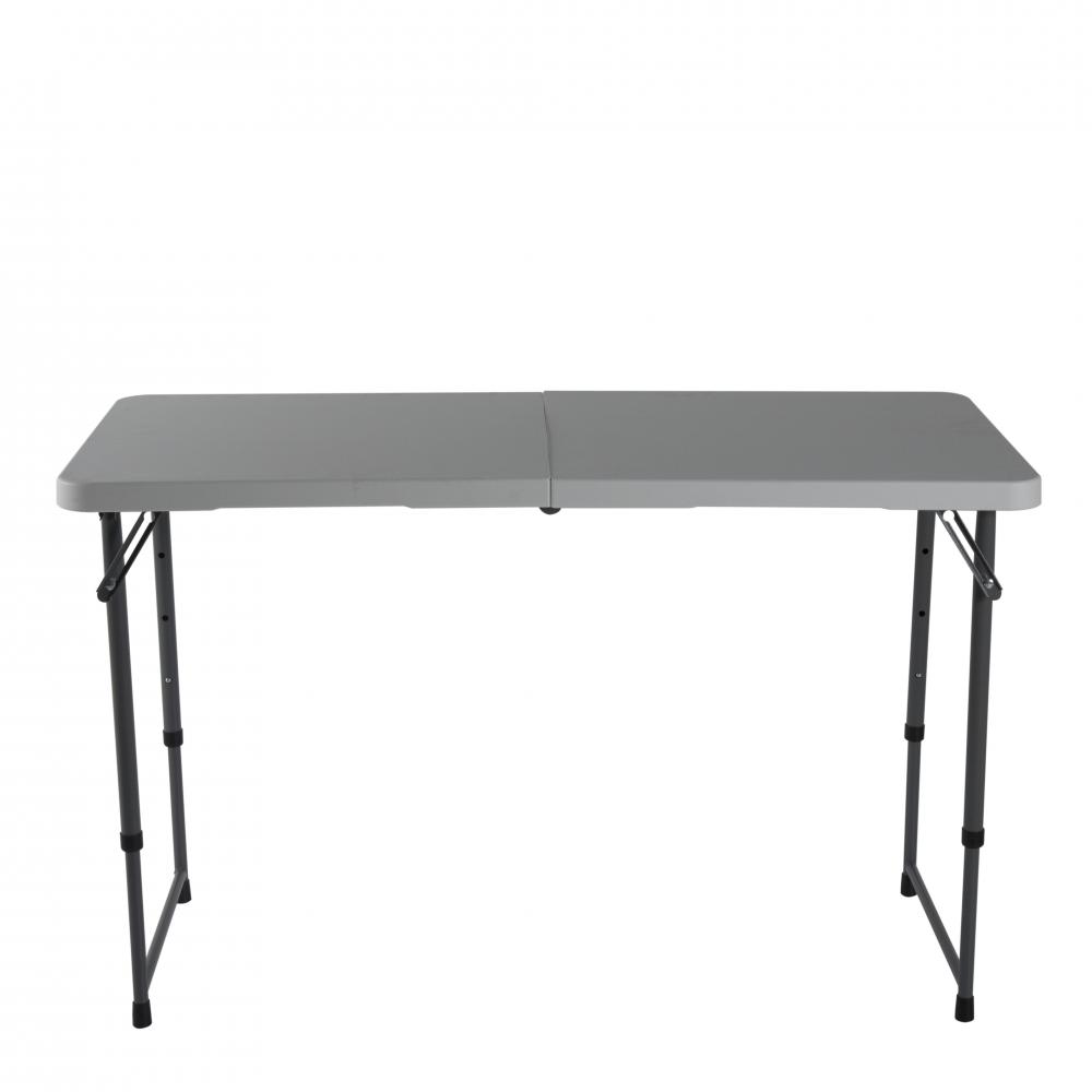 4 foot white plastic fold in half table