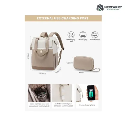 ElegantTouch Minimalist Textured Women`s Backpack