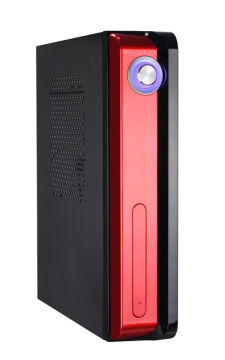 Red Mini Tower Computer Cases With 200w Power Supply 0.8mm Thickness Secc