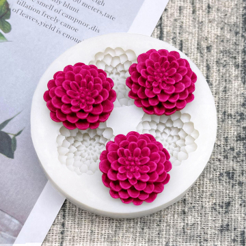INTODIY Flower Dahlia Silicone Cake Baking Mold for Fondant Decorating