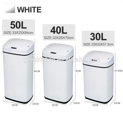 13 Gallon Infrared Touchless Dustbin Stainless Steel Waste bin eko trash can SD-012B