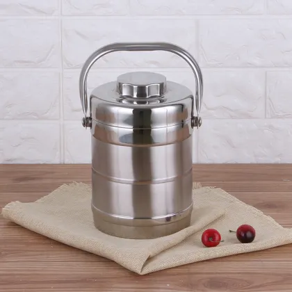 Stainless Steel Drum and Pillar Thermos Tiffin Box / Insulated Lunch Box