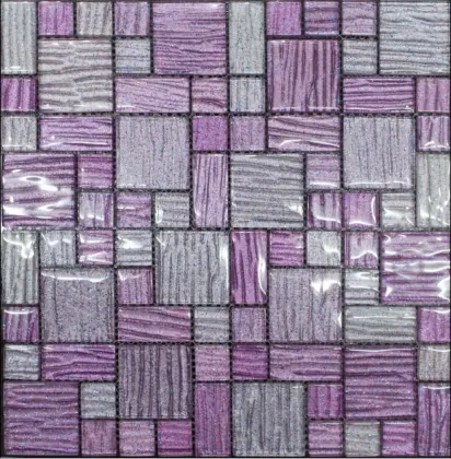 Elegance Purple Color Crystal Glass Mosaic