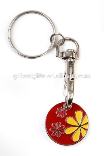 flower trolley coin keyring