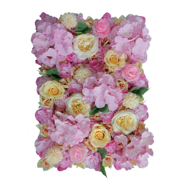 Linwoo 3d Pink White White Peony Rose Fluida de pared de flores artificiales para la decoración de la boda