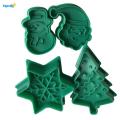 Kunststoff 4pcs Weihnachten Fondant Kolben Ausstecher Set