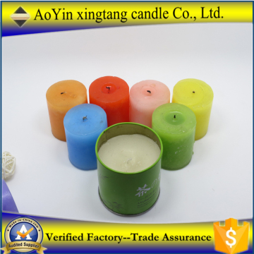 Home decoration scented colorful pillar candle