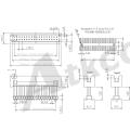 .050 &quot;(1,27 mm) Boîte de tangage en têtes de tonneaux Shrongs SMT Type H = 5,70 avec logement