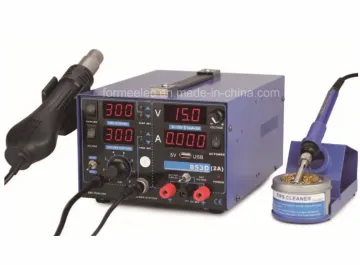 800W 3 in 1 Rework Station with Soldering Hot Air Gun DC Power