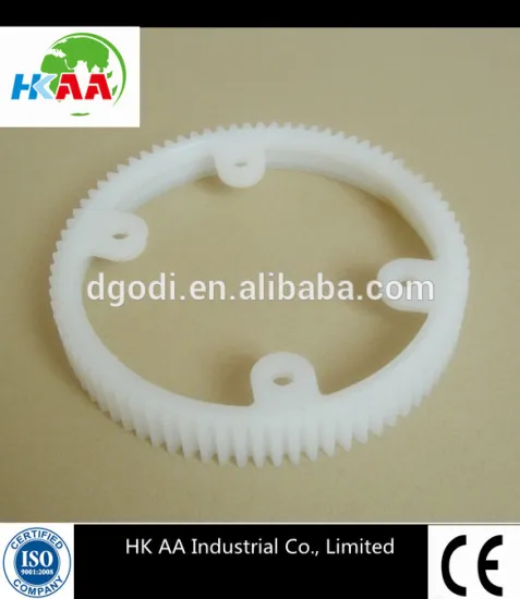 Custom small spur white nylon plastic internal ring gear for toy