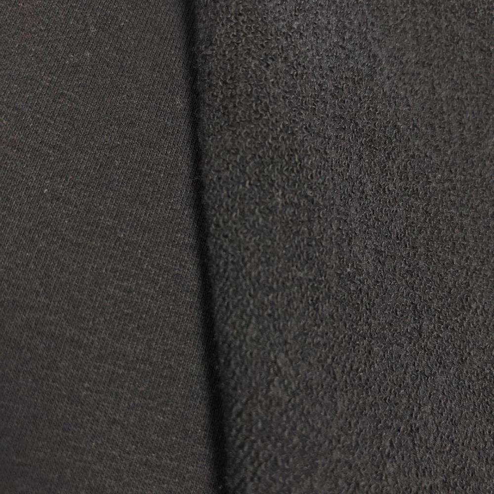 cheap wholesale spandex black french terry knit fabric