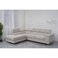 Fabric Corner Sofa with Headrest Adjustable