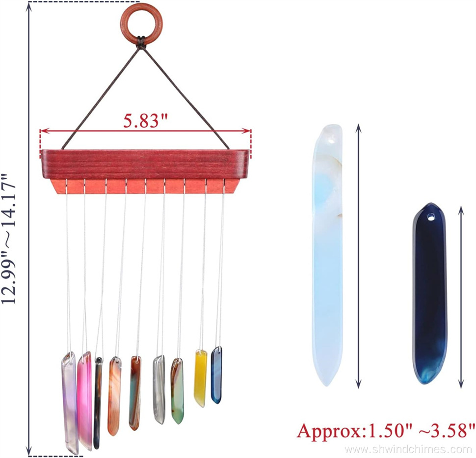 Natural 9 Agate Wind Chime - Perfect Gift Idea