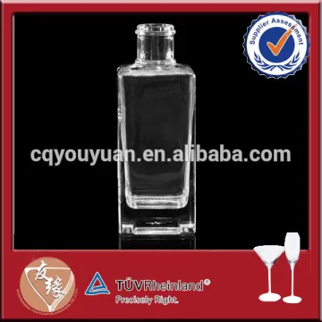 Square shaped crystal glass 250ml wine bottle