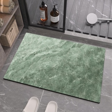 Marble Soft Non-Slip Quick Drying Absorbent Floor Mat for Kitchen and Bathroom