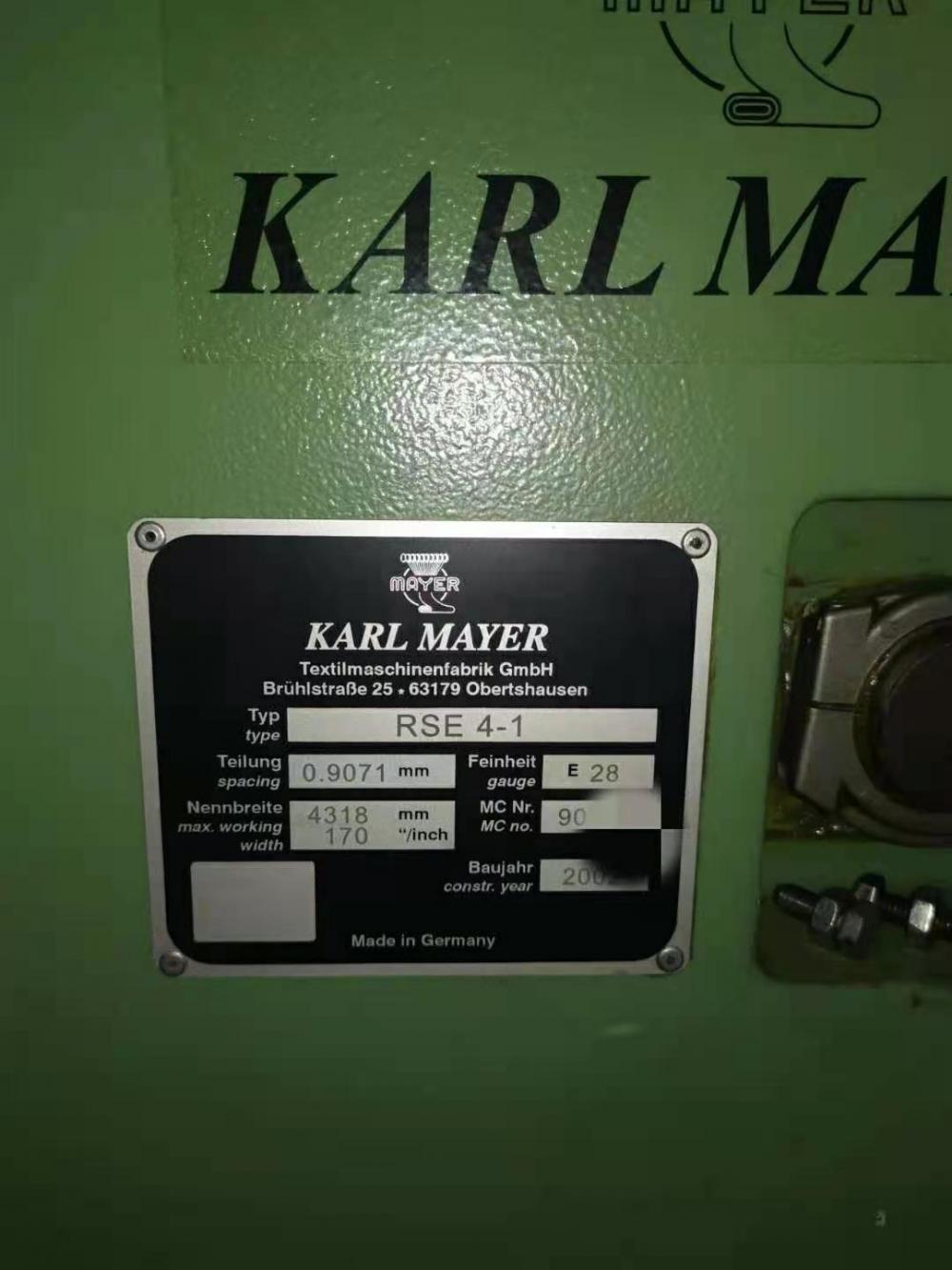 Karl Mayer warp knitting machine