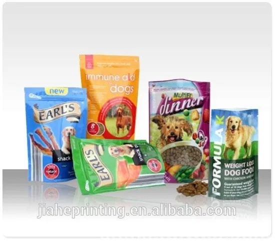 customized standing up pouch pet food packaging bag