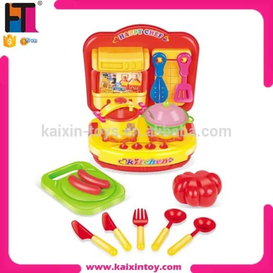 EN71 ABS material music light juguetes cocina kitchen toys for kids