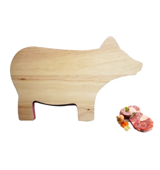 Cute pig shape wooden cutting board
