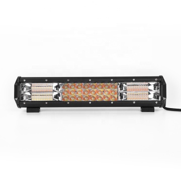 Dual Color Car LED Strobe Light Bar - White + Amber LED Work Lamp for Auto Lighting System