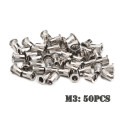 200/50 PCS Stainless Steel/Carbon Steel Flat Head Rivet Nuts Set M3 M4 M5 M6 Insert Reveting Multi Size Rivet Nuts