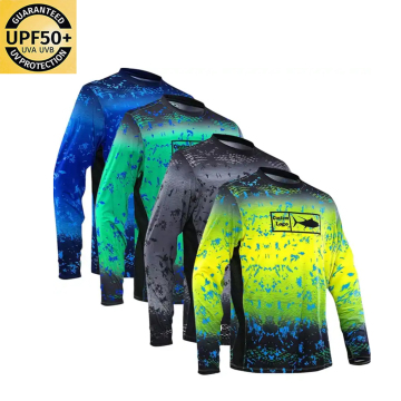 Custom Men's Long Sleeve Performance Shirt Anti-UV UPF 50 Fishing Wear