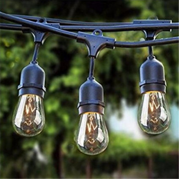 Outdoor Weatherproof Commercial Grade LED String Light with Hanging Sockets replace Incandescent Bulbs